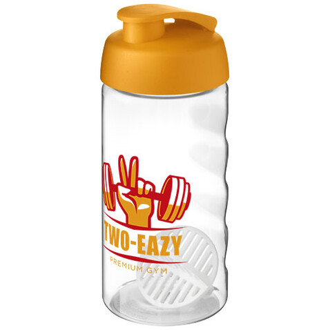 H2O Active® Bop 500 ml Shakerflasche, orange, transparent bedrucken, Art.-Nr. 21070431