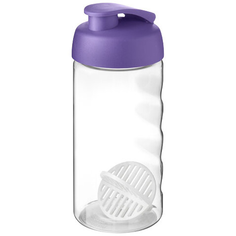H2O Active® Bop 500 ml Shakerflasche, lila, transparent bedrucken, Art.-Nr. 21070437