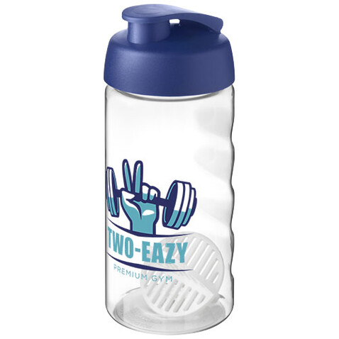 H2O Active® Bop 500 ml Shakerflasche, blau, transparent bedrucken, Art.-Nr. 21070452 H2O Active® Bop 500 ml Shakerflasche, blau, transparent bedrucken, Art.-Nr. 21070452
