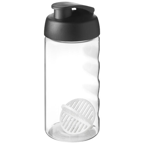 H2O Active® Bop 500 ml Shakerflasche, schwarz, transparent bedrucken, Art.-Nr. 21070490