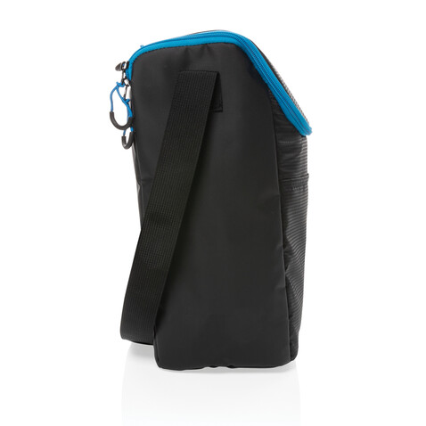 Explorer medium Outdoor Kühltasche schwarz, blau bedrucken, Art.-Nr. P422.361