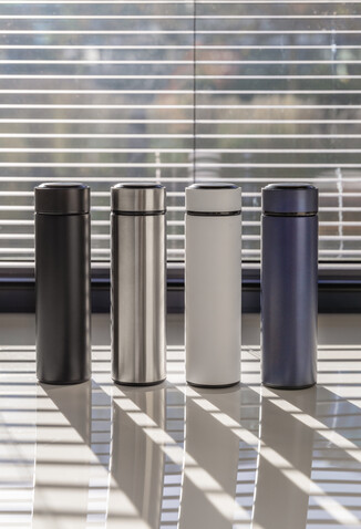 Vakuum Stainless Steel Flasche mit gebürstetem Metalldeckel silber bedrucken, Art.-Nr. P433.392 Vakuum Stainless Steel Flasche mit gebürstetem Metalldeckel silber bedrucken, Art.-Nr. P433.392