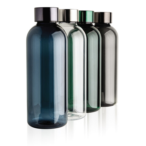 Auslaufsichere Trinkflasche mit Metalldeckel schwarz bedrucken, Art.-Nr. P433.441