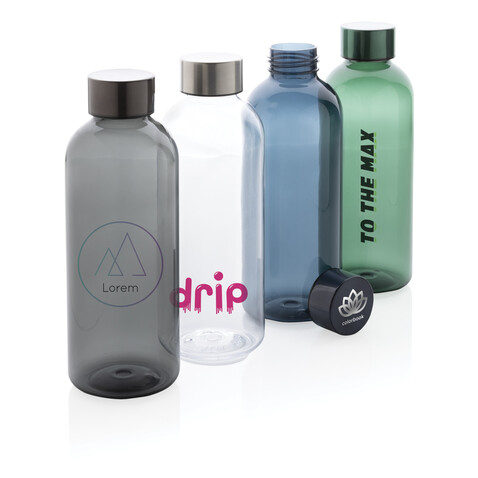 Auslaufsichere Trinkflasche mit Metalldeckel blau bedrucken, Art.-Nr. P433.445