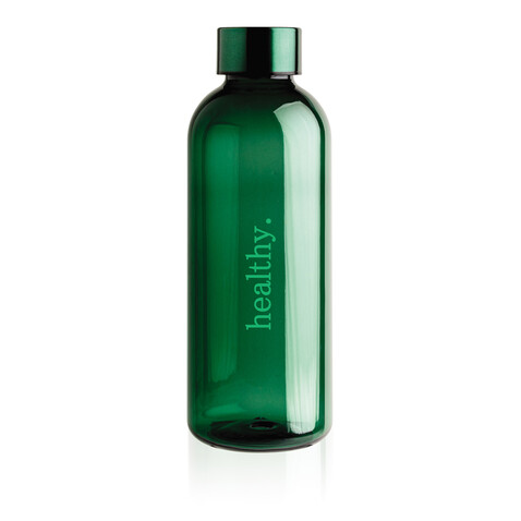 Auslaufsichere Trinkflasche mit Metalldeckel grün bedrucken, Art.-Nr. P433.447