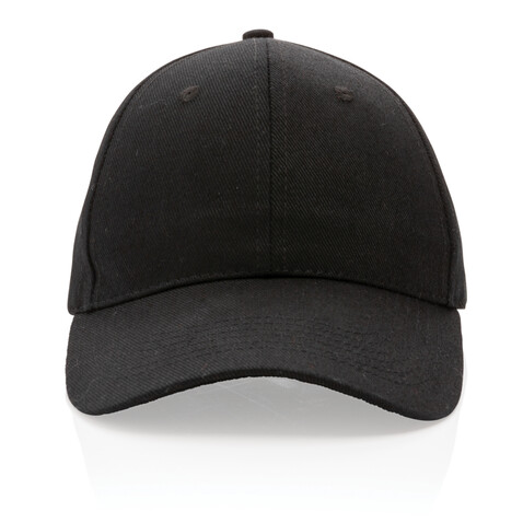 Impact 6 Panel Kappe aus 280gr rCotton mit AWARE™ Tracer schwarz bedrucken, Art.-Nr. P453.301