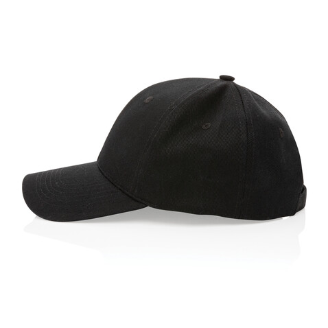 Impact 6 Panel Kappe aus 280gr rCotton mit AWARE™ Tracer schwarz bedrucken, Art.-Nr. P453.301