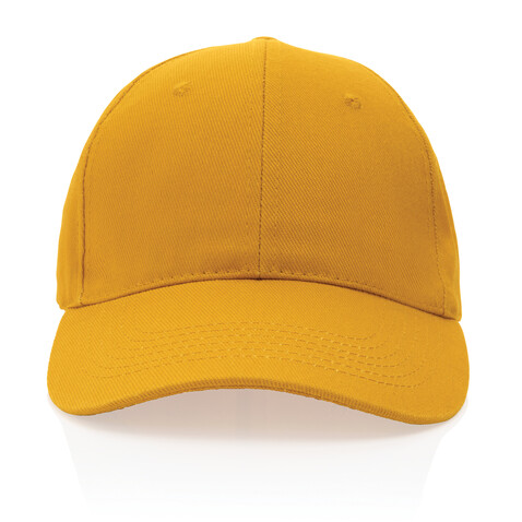 Impact 6 Panel Kappe aus 280gr rCotton mit AWARE™ Tracer gelb bedrucken, Art.-Nr. P453.306