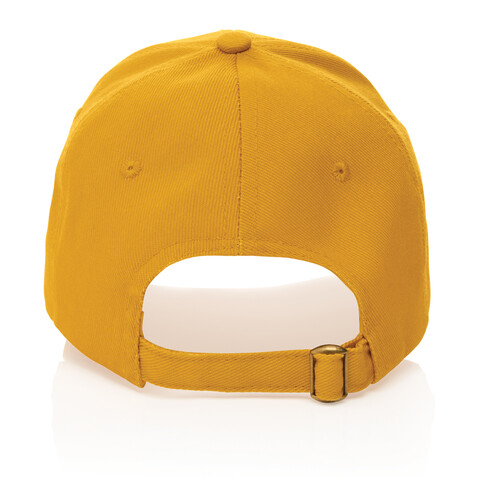 Impact 6 Panel Kappe aus 280gr rCotton mit AWARE™ Tracer gelb bedrucken, Art.-Nr. P453.306