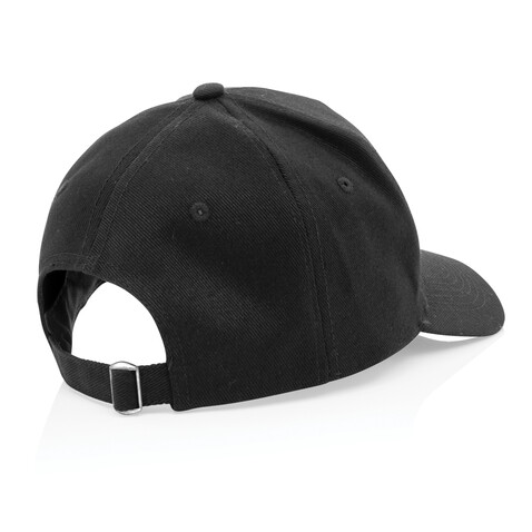 Impact 5 Panel Kappe aus 280gr rCotton mit AWARE™ Tracer schwarz bedrucken, Art.-Nr. P453.311