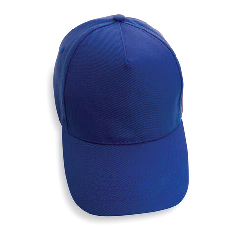 Impact 5 Panel Kappe aus 280gr rCotton mit AWARE™ Tracer blau bedrucken, Art.-Nr. P453.315
