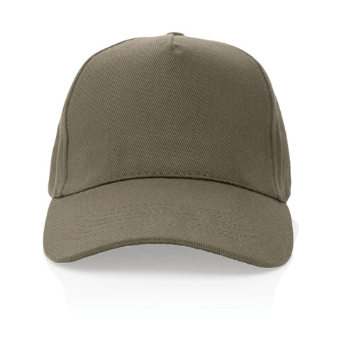 Impact 5 Panel Kappe aus 280gr rCotton mit AWARE™ Tracer grün bedrucken, Art.-Nr. P453.317