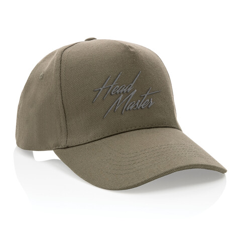 Impact 5 Panel Kappe aus 280gr rCotton mit AWARE™ Tracer grün bedrucken, Art.-Nr. P453.317