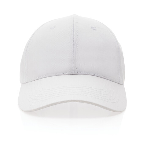 Impact 6 Panel Kappe aus 190gr rCotton mit AWARE™ Tracer weiß bedrucken, Art.-Nr. P453.323