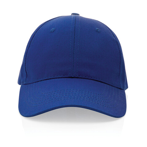 Impact 6 Panel Kappe aus 190gr rCotton mit AWARE™ Tracer blau bedrucken, Art.-Nr. P453.325