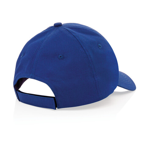 Impact 6 Panel Kappe aus 190gr rCotton mit AWARE™ Tracer blau bedrucken, Art.-Nr. P453.325