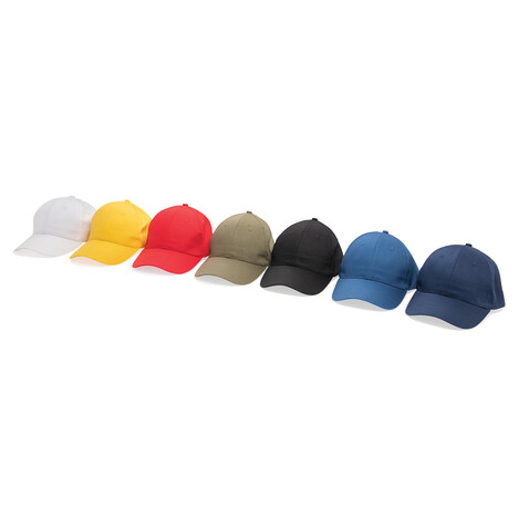 Impact 6 Panel Kappe aus 190gr rCotton mit AWARE™ Tracer blau bedrucken, Art.-Nr. P453.325