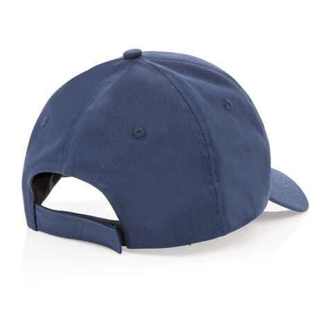 Impact 6 Panel Kappe aus 190gr rCotton mit AWARE™ Tracer navy blau bedrucken, Art.-Nr. P453.329