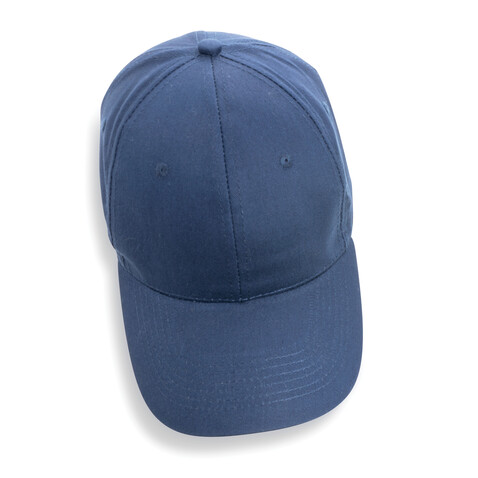 Impact 6 Panel Kappe aus 190gr rCotton mit AWARE™ Tracer navy blau bedrucken, Art.-Nr. P453.329