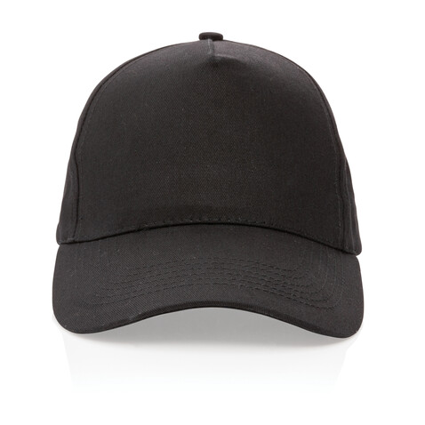 Impact 5 Panel Kappe aus 190gr rCotton mit AWARE™ Tracer schwarz bedrucken, Art.-Nr. P453.331