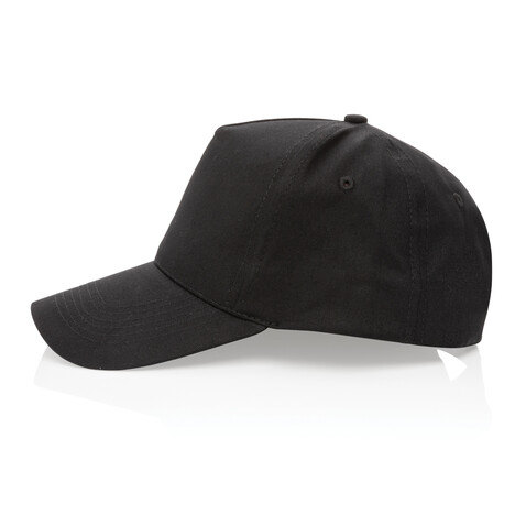 Impact 5 Panel Kappe aus 190gr rCotton mit AWARE™ Tracer schwarz bedrucken, Art.-Nr. P453.331