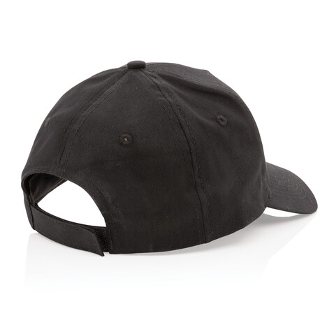 Impact 5 Panel Kappe aus 190gr rCotton mit AWARE™ Tracer schwarz bedrucken, Art.-Nr. P453.331