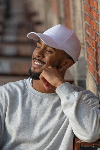 Impact 5 Panel Kappe aus 190gr rCotton mit AWARE™ Tracer weiß bedrucken, Art.-Nr. P453.333 Impact 5 Panel Kappe aus 190gr rCotton mit AWARE™ Tracer weiß bedrucken, Art.-Nr. P453.333