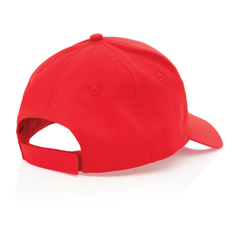 Impact 5 Panel Kappe aus 190gr rCotton mit AWARE™ Tracer rot bedrucken, Art.-Nr. P453.334