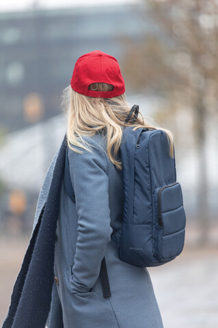 Impact 5 Panel Kappe aus 190gr rCotton mit AWARE™ Tracer rot bedrucken, Art.-Nr. P453.334