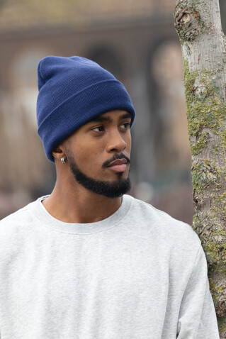 Impact Polylana® Beanie mit AWARE™ Tracer blau bedrucken, Art.-Nr. P453.345