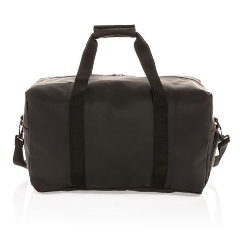 Schicke PU Wochenendtasche schwarz bedrucken, Art.-Nr. P707.061