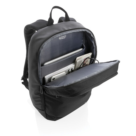 Swiss Peak Rucksack mit UV-Sterilisations-Tasche schwarz bedrucken, Art.-Nr. P762.551