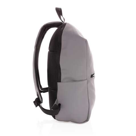 Schicker PU 15.6&quot; Laptop-Rucksack grau bedrucken, Art.-Nr. P762.572