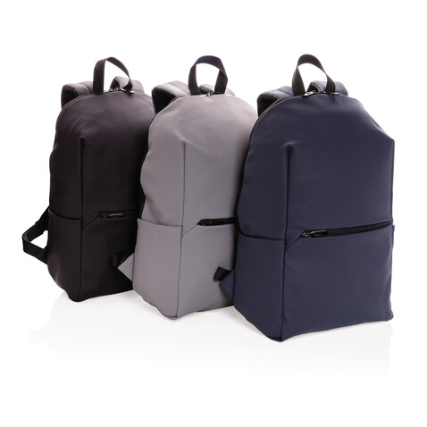 Schicker PU 15.6&quot; Laptop-Rucksack grau bedrucken, Art.-Nr. P762.572