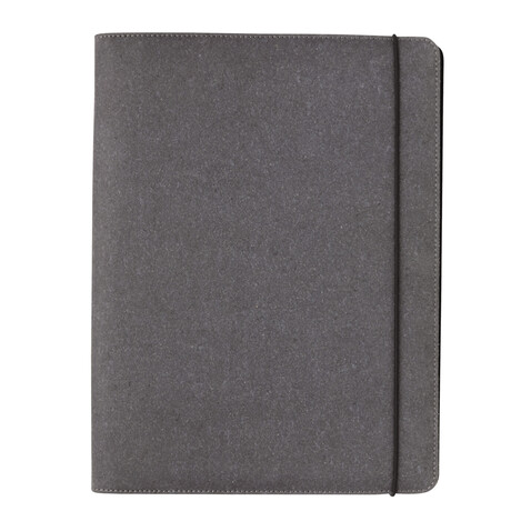 A4 Portfolio aus PU grau bedrucken, Art.-Nr. P774.192