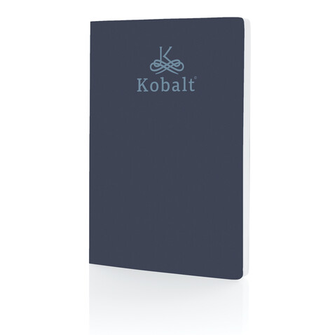 Impact Softcover A5 Notizbuch mit Steinpapier navy blau bedrucken, Art.-Nr. P774.215
