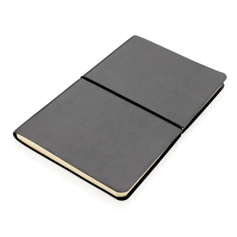 Modern Deluxe Softcover A5 Notizbuch schwarz bedrucken, Art.-Nr. P774.221