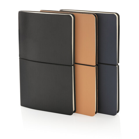 Modern Deluxe Softcover A5 Notizbuch schwarz bedrucken, Art.-Nr. P774.221