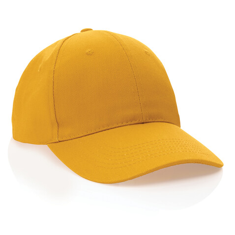 Impact 6 Panel Kappe aus 280gr rCotton mit AWARE™ Tracer gelb bedrucken, Art.-Nr. P453.306