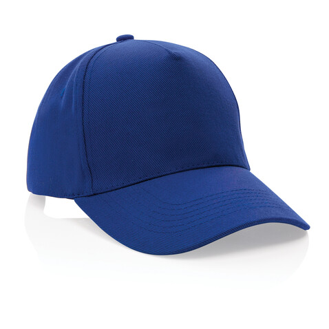 Impact 5 Panel Kappe aus 280gr rCotton mit AWARE™ Tracer blau bedrucken, Art.-Nr. P453.315