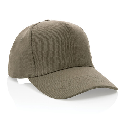 Impact 5 Panel Kappe aus 280gr rCotton mit AWARE™ Tracer grün bedrucken, Art.-Nr. P453.317
