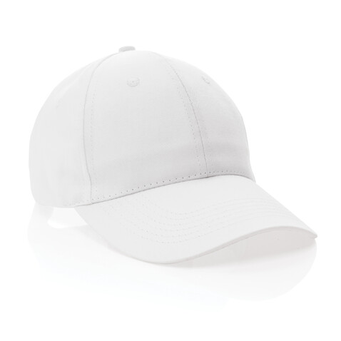 Impact 6 Panel Kappe aus 190gr rCotton mit AWARE™ Tracer weiß bedrucken, Art.-Nr. P453.323