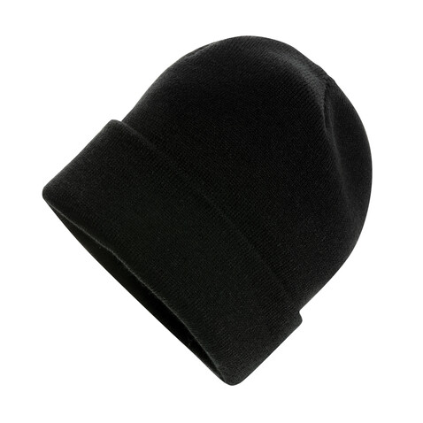 Impact Polylana® Beanie mit AWARE™ Tracer schwarz bedrucken, Art.-Nr. P453.341