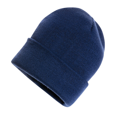 Impact Polylana® Beanie mit AWARE™ Tracer blau bedrucken, Art.-Nr. P453.345