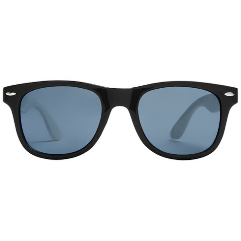 Sun Ray Sonnenbrille mit weißen Bügeln, schwarz bedrucken, Art.-Nr. 10100900