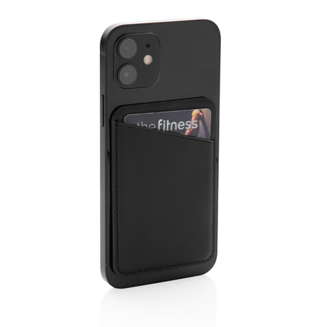 Magnetischer Phone-Kartenhalter schwarz bedrucken, Art.-Nr. P820.751