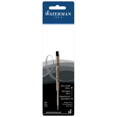 Waterman Kugelschreiber-Mine, silber, schwarz bedrucken, Art.-Nr. 42000681
