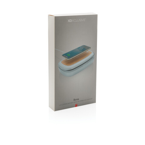 Rena UV-C Sterilisations-Box mit 5W Wireless Charger grau bedrucken, Art.-Nr. P301.132