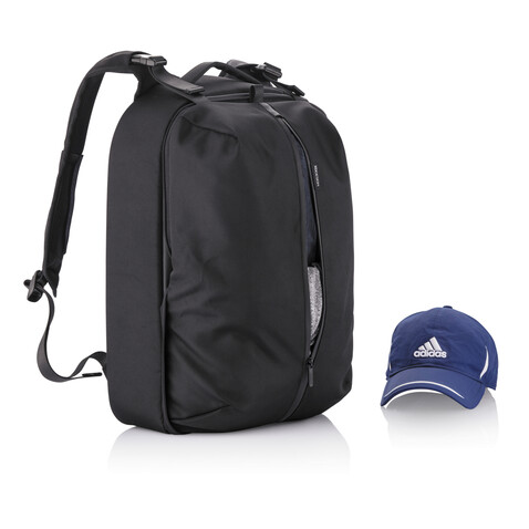 Flex Gym Bag schwarz, navy blau bedrucken, Art.-Nr. P705.801