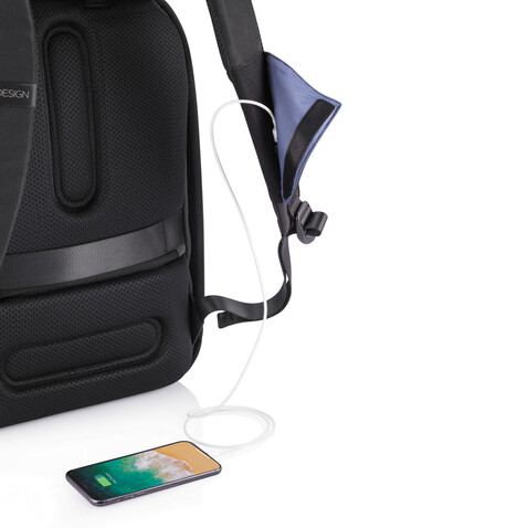 Flex Gym Bag schwarz, navy blau bedrucken, Art.-Nr. P705.801